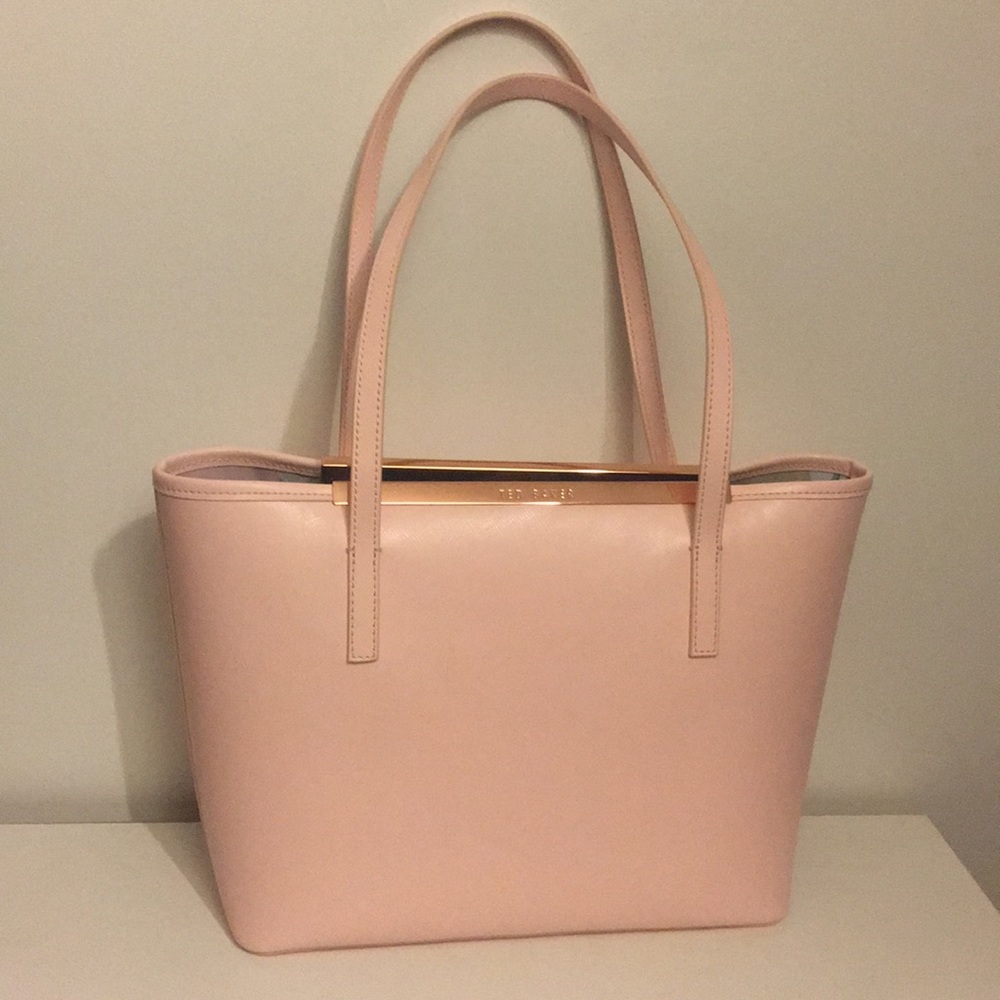 Medium pale pink Ted Baker tote